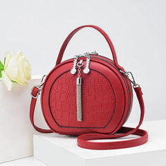 Round Tassel Tote Bag Women Handbags Shoulder Crossbody Purse Bolsa