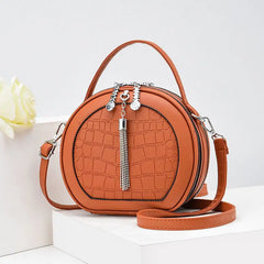 Round Tassel Tote Bag Women Handbags Shoulder Crossbody Purse Bolsa