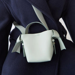 Women's PU Leather Shoulder Bag Wide Strap Tote Crossbody Bucket Bag
