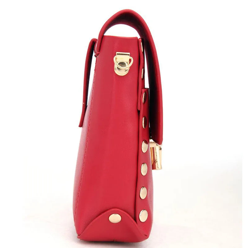 PU Leather Waist Packs Bum Bag Women Rivet Belt Money Pouch