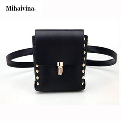 Women Rivet Money Pouch Travel Waist Bags Lady Bar Nightclub Waist