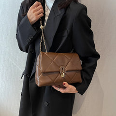 Women's Shoulder Bag Crossbody Handbag Tote Diamond Lattice Thread Daily Purse