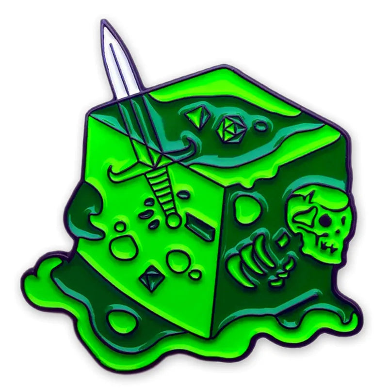 Punk Anime Game Dice Badges Sword Skull Enamel Pins Jewelry Lapel Pin Bag