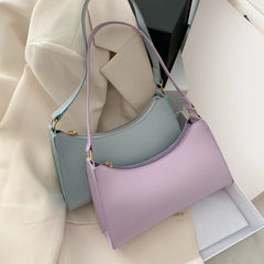 Pure Women Handbag PU Leather Totes Shoulder Bags Female Small Travel Underarm P