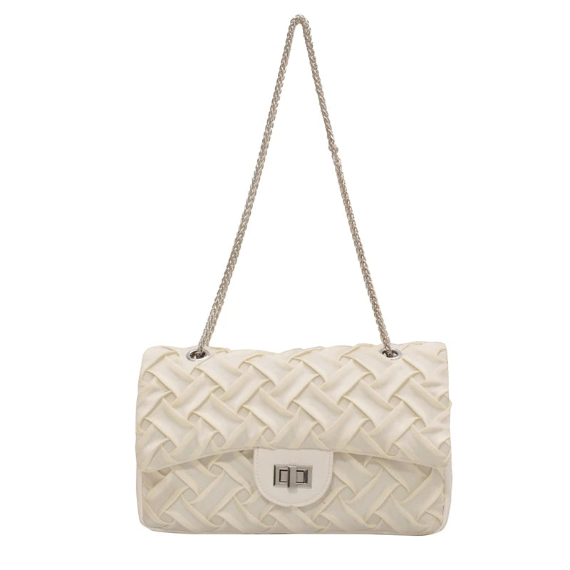 Women's PU Leather Weave Shoulder Bag Crossbody Sac A Main