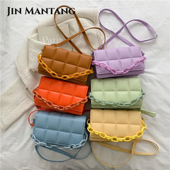 Small Chain Shoulder Bags Pu Leather Crossbody Bags