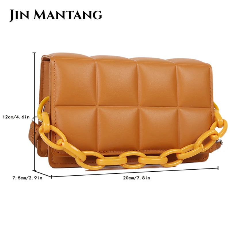 Small Chain Shoulder Bags Pu Leather Crossbody Bags