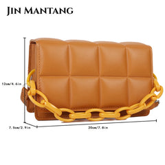 Small Chain Shoulder Bags Pu Leather Crossbody Bags
