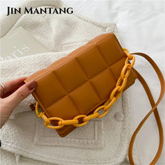 Small Chain Shoulder Bags Pu Leather Crossbody Bags