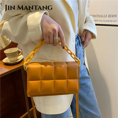 Small Chain Shoulder Bags Pu Leather Crossbody Bags