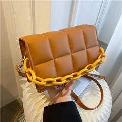 Small Chain Shoulder Bags Pu Leather Crossbody Bags