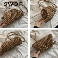 Quilted Cloud Bag Women Shoulder Bag Suture Crossbody Bags Handbags Purses