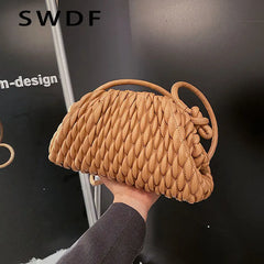 Quilted Cloud Bag Women Shoulder Bag Suture Crossbody Bags Handbags Purses