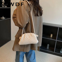 Quilted Cloud Bag Women Shoulder Bag Suture Crossbody Bags Handbags Purses