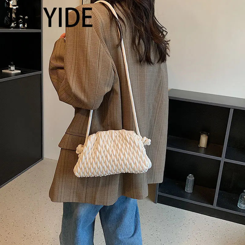 Quilted Cloud Bag Women Shoulder Bag Suture Crossbody Bags for Women