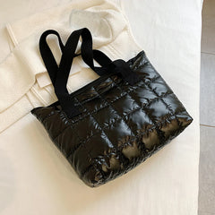 Quilted Cotton Padded Messenger Bag Women Shoulder Bag