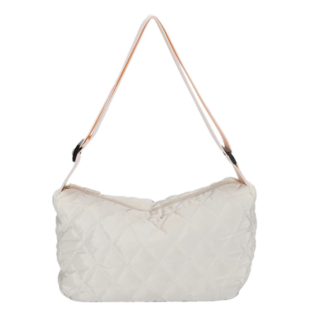 Quilted Crossbody Handbags Large Capacity Satchels Bags Nylon Travel Lady Purse