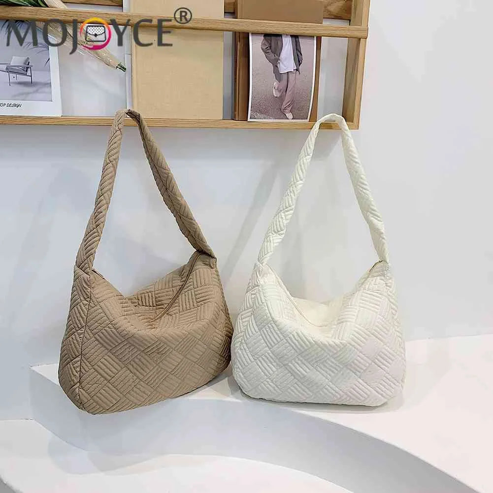 Quilted Nylon Large Capacity Shoulder Handbag for Women