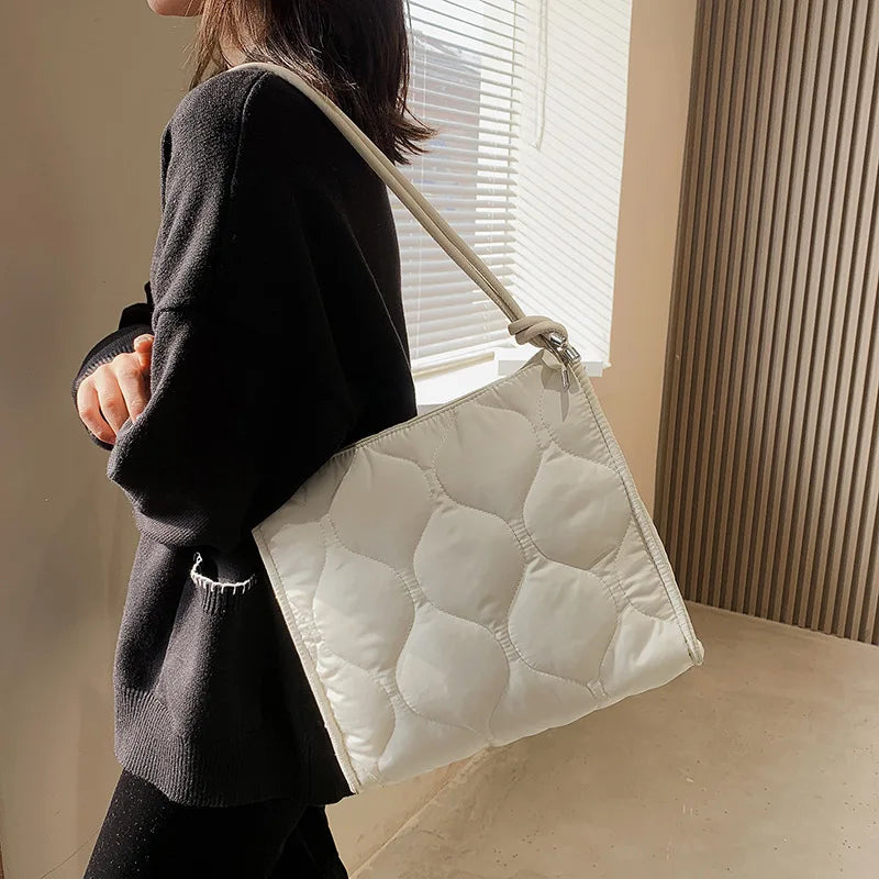 Padded Nylon Crossbody Bag for Women Casual Shoulder Bag H