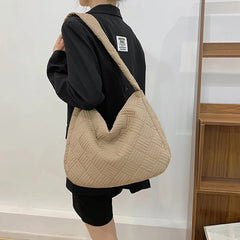 Quilted Women's Underarm Shoulder Bag Nylon Hobo Clutch Handbag Purse Tote