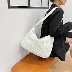 Quilted Women's Underarm Shoulder Bag Nylon Hobo Clutch Handbag Purse Tote