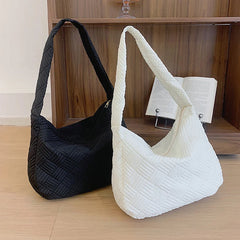 Quilted Women's Underarm Shoulder Bag Nylon Hobo Clutch Handbag Purse Tote