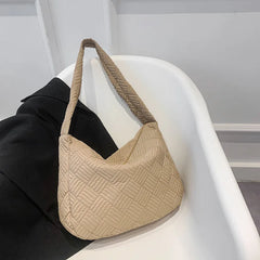 Quilted Women's Underarm Shoulder Bag Nylon Hobo Clutch Handbag Purse Tote