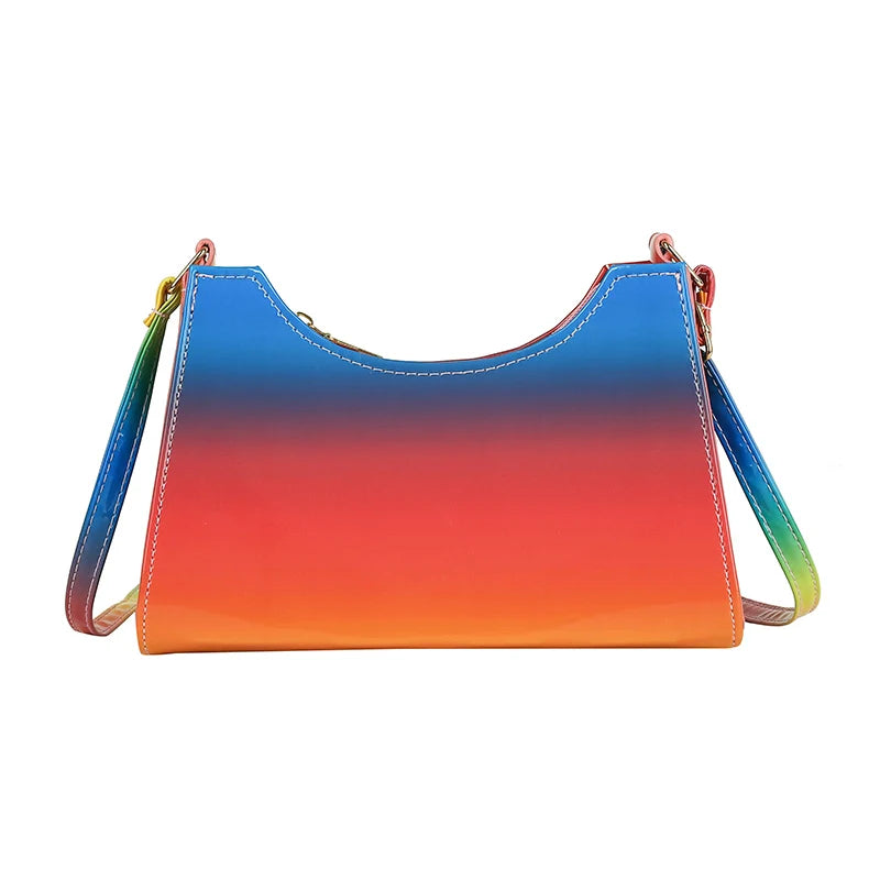 Rainbow Women's Shoulder Underarm Bag Pu Leather Ladies Crossbody Bags