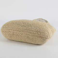 Rattan Straw Women Shoulder Bags Wicker Woven Handbags Large Capacity