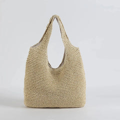 Rattan Straw Women Shoulder Bags Wicker Woven Handbags Large Capacity