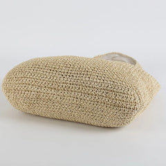 Rattan Women Shoulder Bags Wicker Woven Handbags Large Capacity Straw Beach Tote