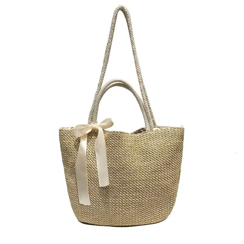 Rattan Woven Women Handbag Large Capacity Tote Bag KL1087