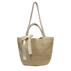 Rattan Woven Women Handbag Large Capacity Tote Bag KL1087