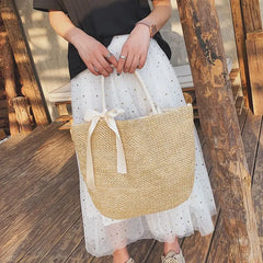 Rattan Woven Women Handbag Large Capacity Tote Bag KL1087