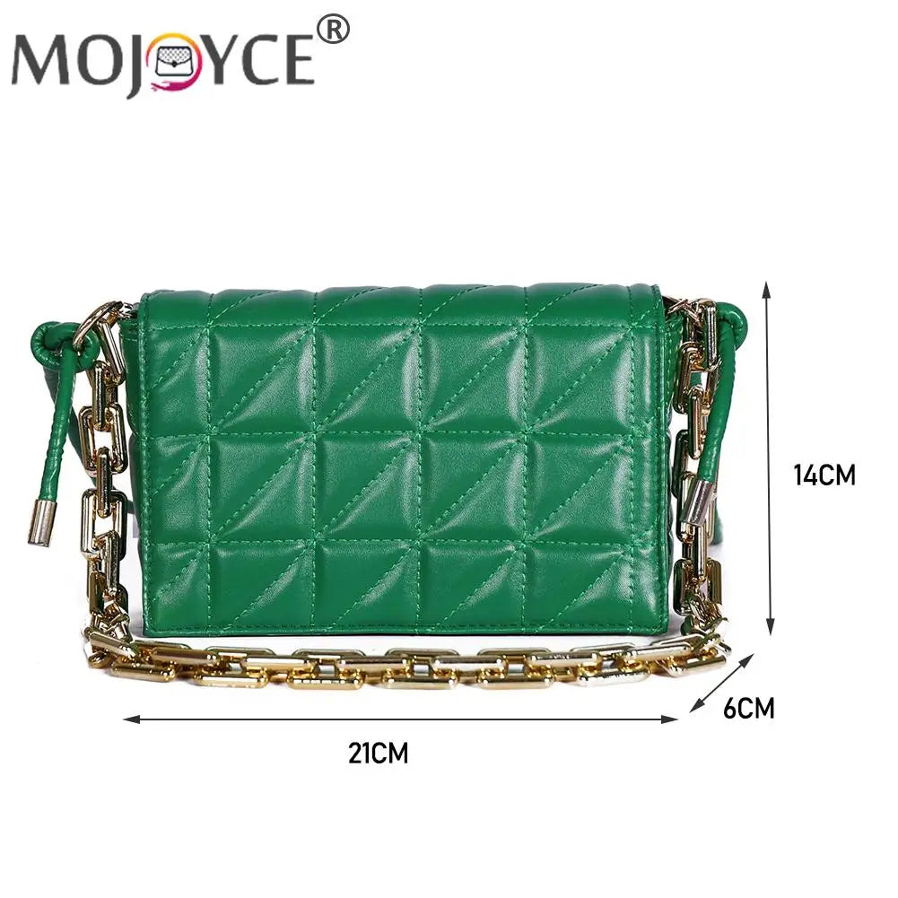 Geometric Embroidery Shoulder Crossbody Bag Retro Chain Handbag