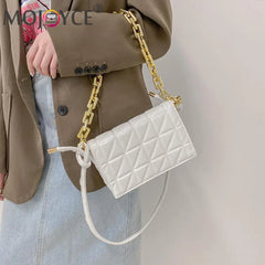 Geometric Embroidery Shoulder Crossbody Bag Retro Chain Handbag