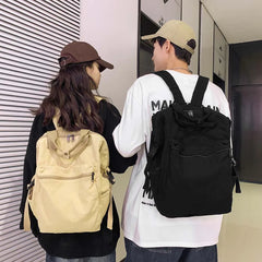 Retro Canvas Backpack Large Capacity Travel School Bag Zipper Rucksack