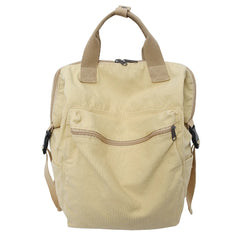 Retro Canvas Backpack Large Capacity Travel School Bag Zipper Rucksack
