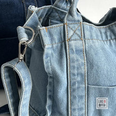 Retro Denim Jeans Embroidery Casual Tote Girl Shoulder Bags Soft