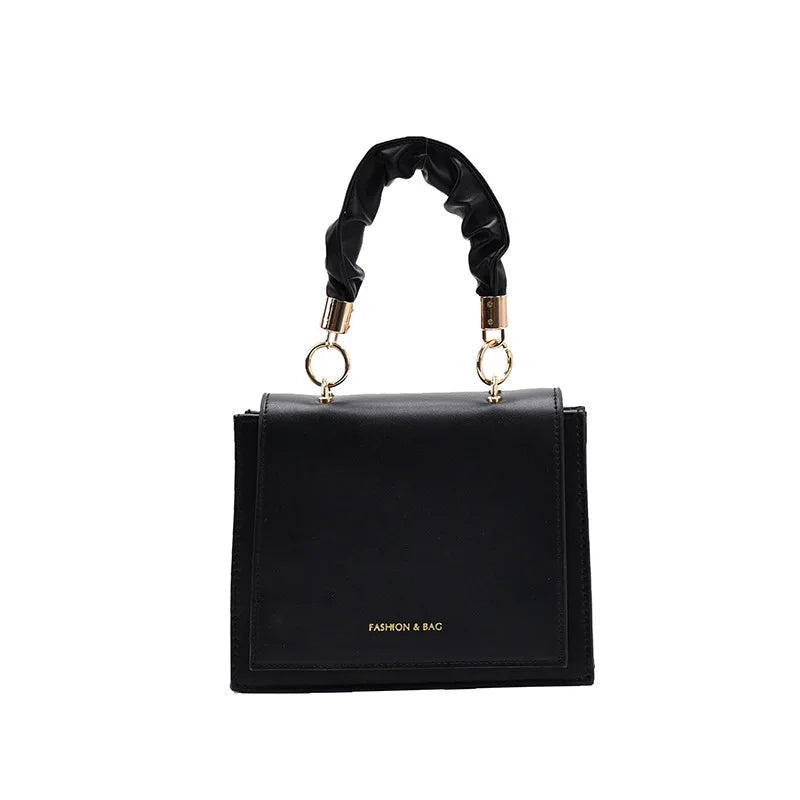 Retro Square Shoulder Hand Bag PU Leather Small Top-Handle Bag Women Crossbody