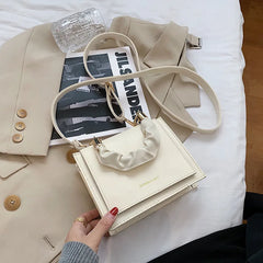 Retro Square Shoulder Hand Bag PU Leather Small Top-Handle Bag Women Crossbody