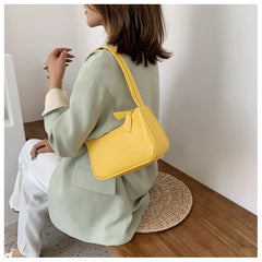 Retro Totes Bags for Women Solid Vintage Handbag Female Small Subaxillary Bags