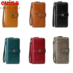Retro Women Clutch Wallet Female Long Zipper Purse