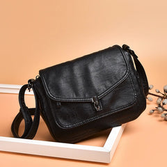 Vintage Leather Shoulder Bag for Women High Ladies Messenger Crossbody Bags