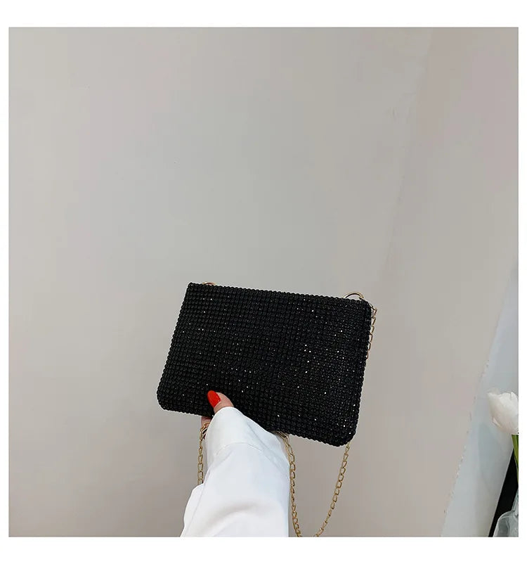 Small Rhinestone Crossbody Bag for Women - Diamond Purse Handbag