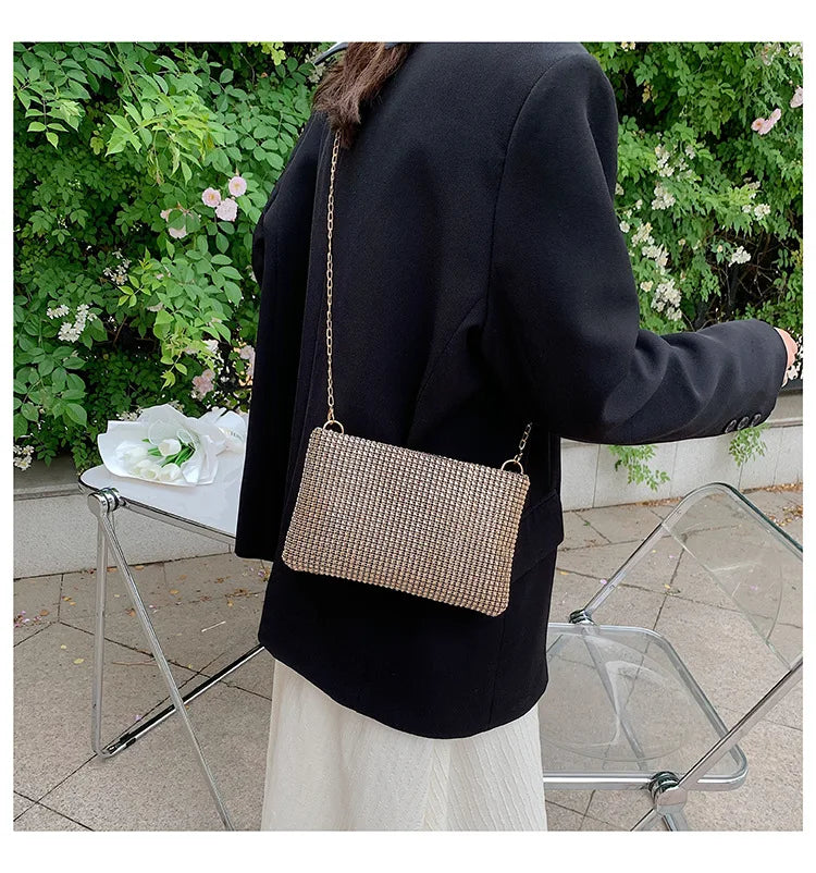 Small Rhinestone Crossbody Bag for Women - Diamond Purse Handbag