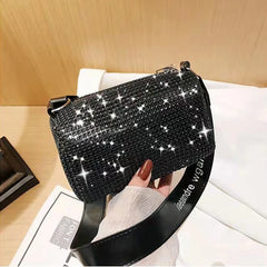 Rhinestone Crossbody Bag Chain Evening Clutch Tote