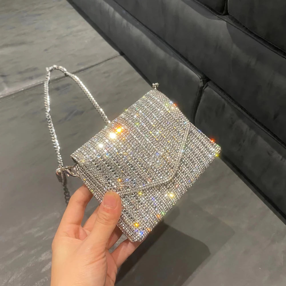 Rhinestone Evening Bag Envelope Handbags Small Party Clutch Purses