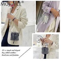 Rhinestone Bucket Handbag for Women