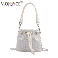 Rhinestone Bucket Handbag for Women